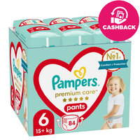 PAMPERS Premium Care plienkové nohavičky 6 (84 ks), 15 kg+